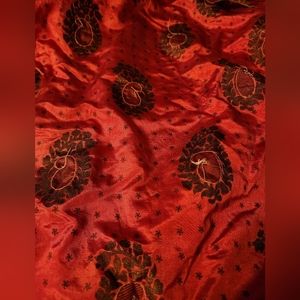 Silk wrap-around skirt